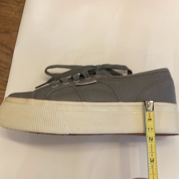 SUPERGA GREY WHITE SNEAKERS.  NEW. - Picture 11 of 12